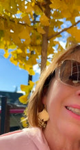 Load image into Gallery viewer, Ginkgo shaped earrings in brass