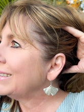 Load image into Gallery viewer, Ginkgo Earrings in sterling silver