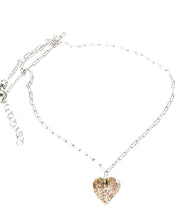 Load image into Gallery viewer, Heart Necklace made of Malibu Beach Sand on Fine Silver