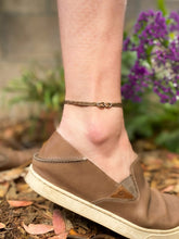 Load image into Gallery viewer, Leather anklet with infinity symbol in silver