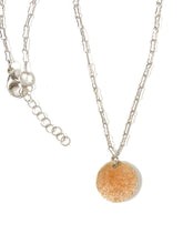 Load image into Gallery viewer, Navajo Pink sand necklace with sterling chain