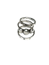 Load image into Gallery viewer, Stack of 3 pinky rings in sterling