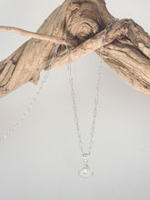 Load image into Gallery viewer, Tiny Sea glass pendant necklace on a sterling silver chain