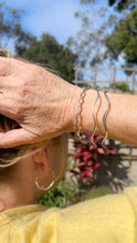 Load image into Gallery viewer, Stack of 3 sterling silver wave bangles