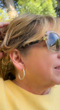 Load image into Gallery viewer, Twisted Silver Hoop earrings in Argentium