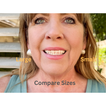 Load image into Gallery viewer, Wide hoop earrings size comparison