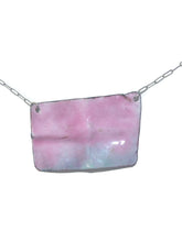 Load image into Gallery viewer, Modern rectangular necklace in raspberry