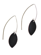 Load image into Gallery viewer, Elliptical Shaped Earrings Black