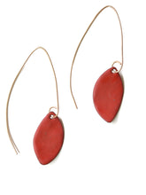 Load image into Gallery viewer, Elliptical Shaped Earrings Red