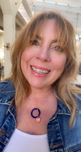 Load image into Gallery viewer, Interplay Necklace in Orange & Blue