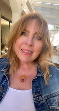 Load image into Gallery viewer, Interplay Necklace in Orange & Blue