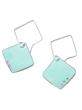 Load image into Gallery viewer, Square Earrings Turquoise