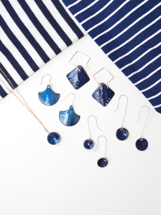 Earrings to Compliment Blue & White Stripes for Summer