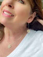 Load image into Gallery viewer, Drop earrings and layering necklace made of beach sand
