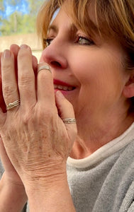 Silver stack rings