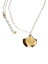 Load image into Gallery viewer, Ginkgo Necklace in brass
