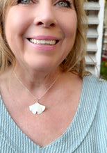 Load image into Gallery viewer, Ginkgo Necklace in sterling silver 

