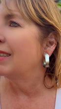 Load image into Gallery viewer, Sterling earrings a J shape
