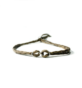 Leather anklet with infinity symbol in silver