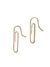 Load image into Gallery viewer, Paperclip earrings in 14 k gold filled
