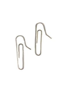 Paperclip earrings in .935 silver