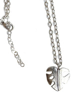 Load image into Gallery viewer, Monstera leaf necklace in sterling silver
