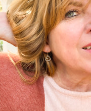 Load image into Gallery viewer, Silver open heart earrings
