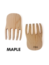 Load image into Gallery viewer, handcrafted salad claws made of maple
