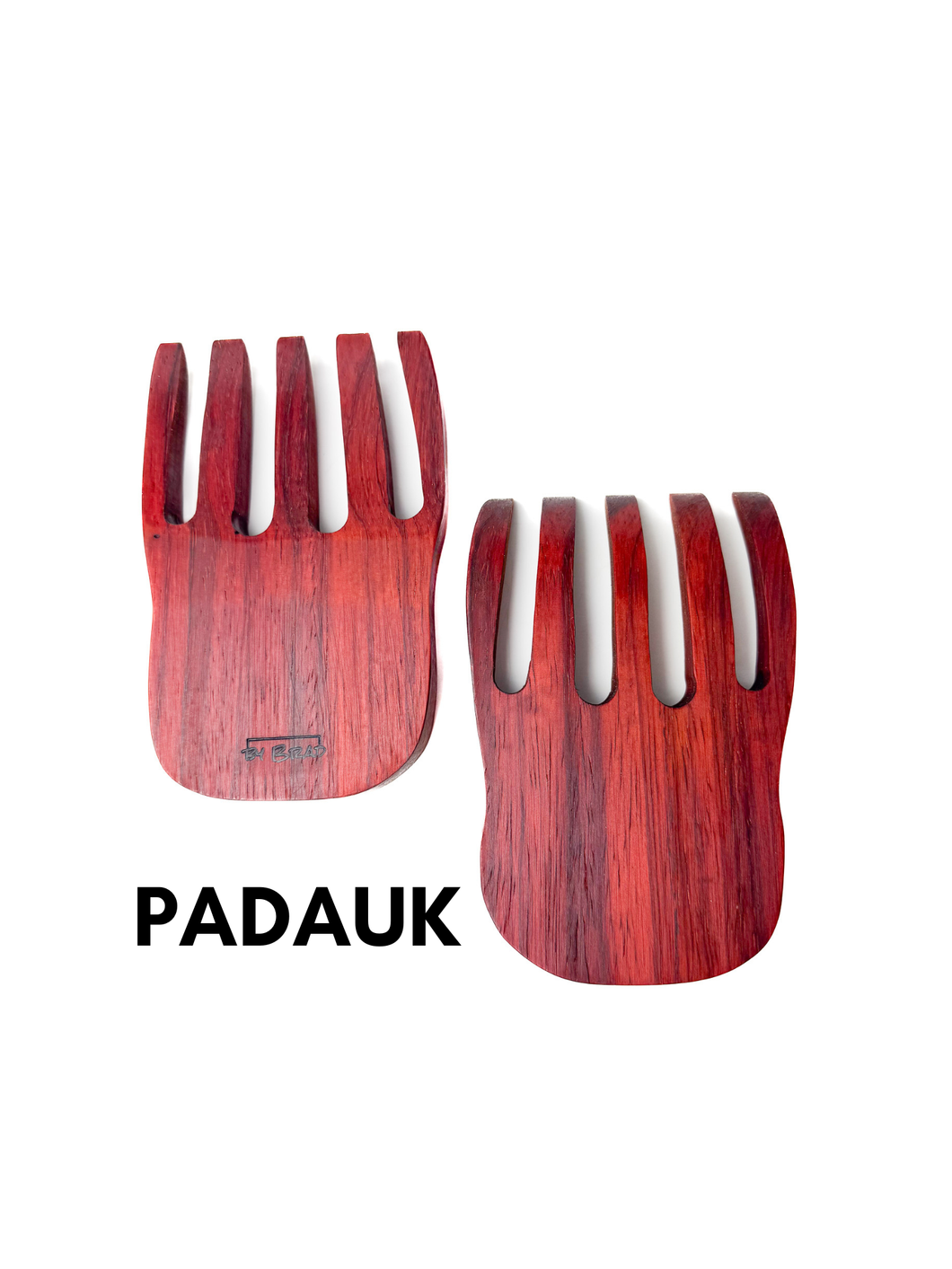 Handcrafted salad claws in padauk