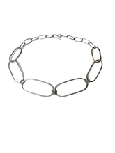 Load image into Gallery viewer, Bold oversized paperclip necklace handmade in sterling silver
