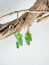 Load image into Gallery viewer, Triple Drop Sea Glass Earrings
