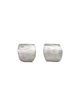 Load image into Gallery viewer, wide hoop huggie earrings in sterling
