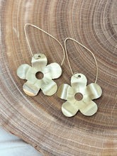 Load image into Gallery viewer, Large flower drop earrings
