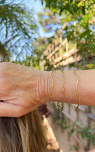 Load image into Gallery viewer, Brass wavy bangle bracelets stack of 3
