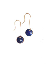 Load image into Gallery viewer, Circle drop earrings in Navy
