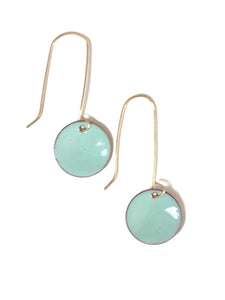 Circular drop earrings in turquoise