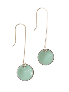 Circle drop earrings in Turquoise