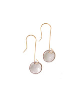 Load image into Gallery viewer, Circle drop earrings in White
