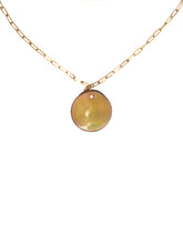 Load image into Gallery viewer, Enamel Circle Necklace in gold color
