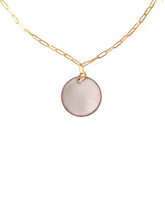 Load image into Gallery viewer, Circular pendant necklace in white enamel
