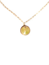 Load image into Gallery viewer, Enamel circle necklace in gold color
