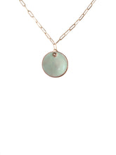 Load image into Gallery viewer, Turquoise circular pendant necklace 
