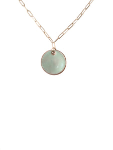 Turquoise circular pendant necklace 