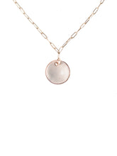 Load image into Gallery viewer, White circular pendant necklace 
