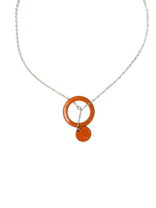 Interplay Necklace in Orange & Blue