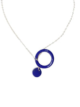 Load image into Gallery viewer, Interplay Necklace in Orange &amp; Blue
