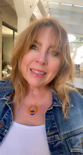 Load image into Gallery viewer, Interplay Necklace in Orange &amp; Blue
