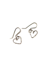 Load image into Gallery viewer, Delicate Heart Earrings in Silver
