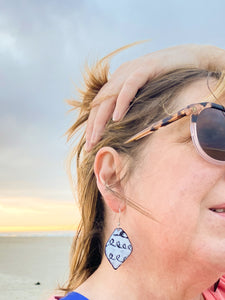 Black and White Earrings