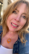 Load image into Gallery viewer, Interplay Necklace in Orange &amp; Blue
